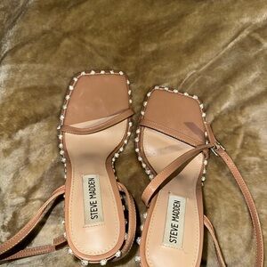 Steve Madden Brown Embellished Heels